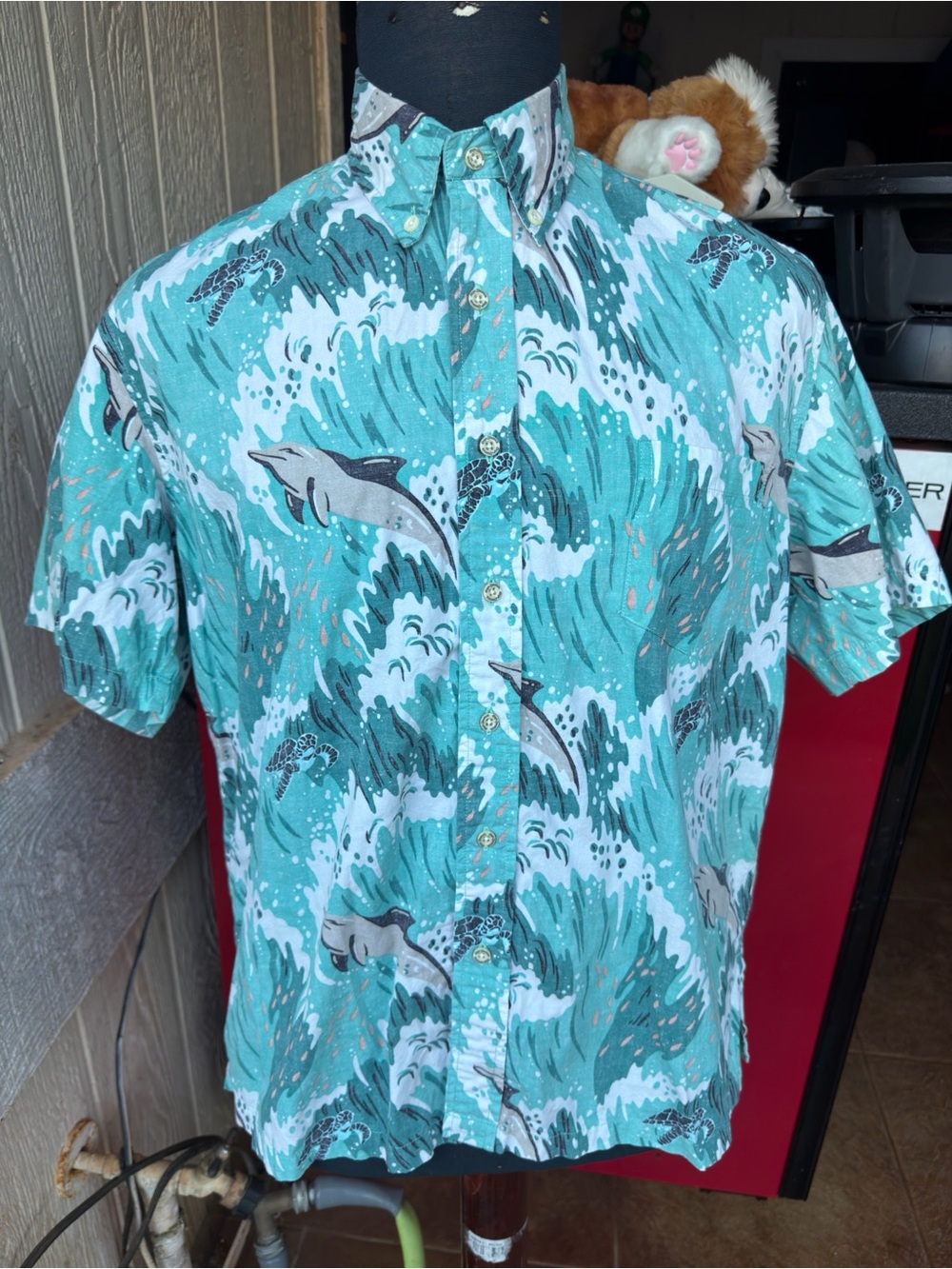 PreOwned Reyn Spooner Classic Fit Hawaiian Print Full Button Men's Small